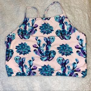 Cupshe Swim - NEVER WORN Succulent High Neck Bikini Top Cupshe Swim - NEVER WORN Succulent High Neck Bikini Top
